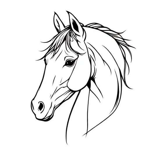 a horse head tattoo design idea