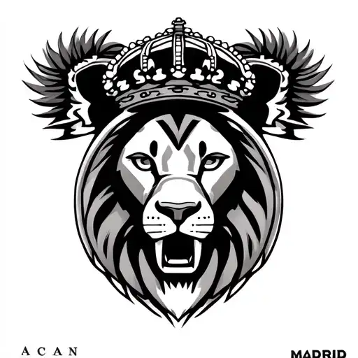 Real Madrid lion tattoo design idea