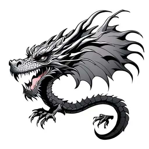 dragon chino tattoo design idea