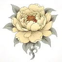peony flower tattoo design idea