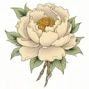 peony flower tattoo design idea