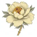 peony flower tattoo design idea