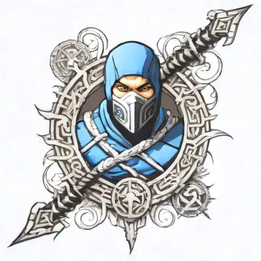 mortal Kombat sub-zero tattoo design idea
