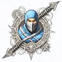 mortal Kombat sub-zero tattoo design idea