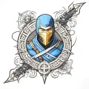 mortal Kombat sub-zero tattoo design idea