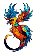 semicolon phoenix tattoo design idea