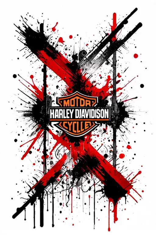 Nordic runes Harley davidson tattoo design idea