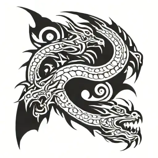 Dragon Tribal Tattoo tattoo design idea