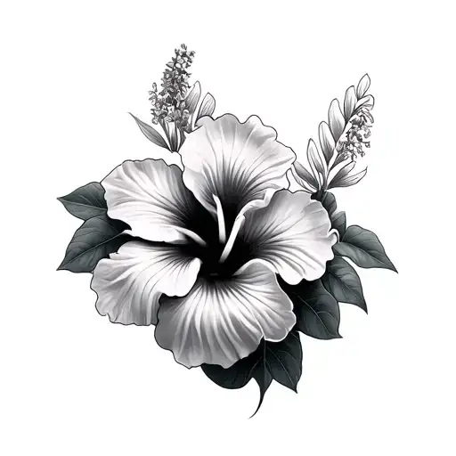 Hawaiian Hibiscus tattoo design idea