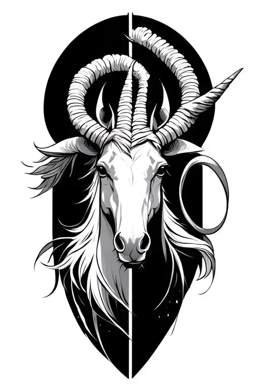 sagittarius with capricorn and aries zodiac sign tattoo design idea