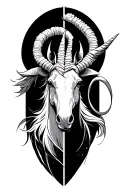 sagittarius with capricorn and aries zodiac sign tattoo design idea