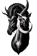 sagittarius with capricorn and aries zodiac sign tattoo design idea