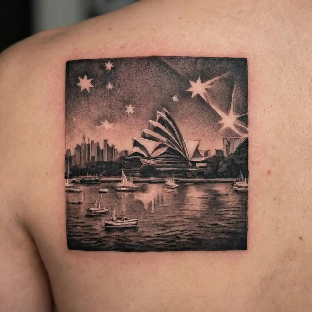 Australia travel tattoo design idea
