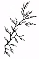 willow tree branch tattoo design idea