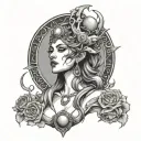 hecate goddess tattoo design idea