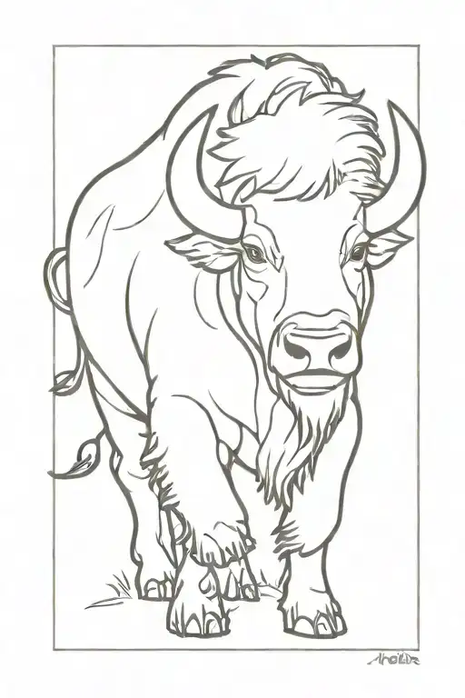 Appa bison avatar tattoo design idea