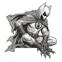 moon knight sitting tattoo design idea