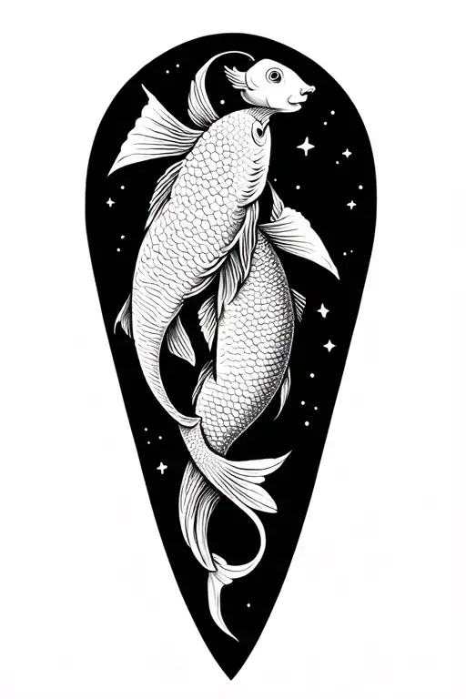 pisces and virgo symbols together  tattoo design idea