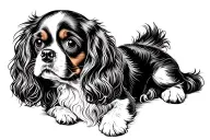 cavalier King Charles tattoo design idea
