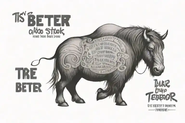 this quote It's a constant quest to try to be better today than you were yesterday and better tomorrow than you were the tattoo design idea