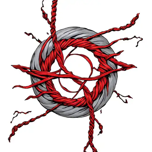 Red String Of Fate tattoo design idea