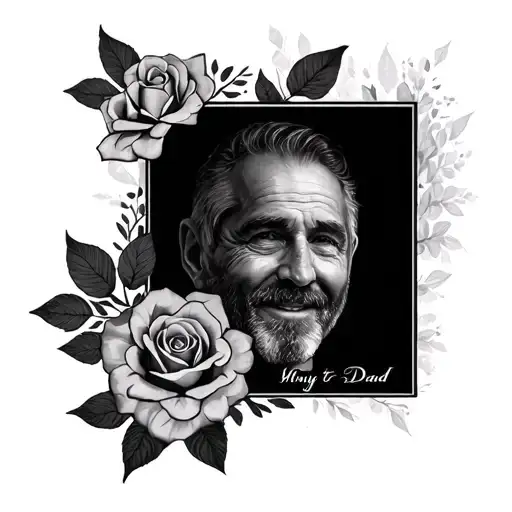 dad tattoo in memory of a daughter tattoo design idea
