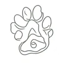 cat paw print with the word tattoo design idea