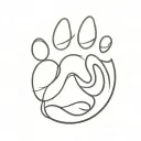 cat paw print with the word tattoo design idea