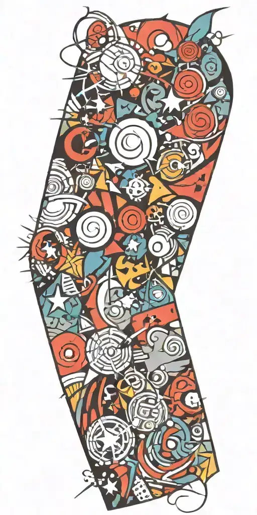 comic book panel tattoo design idea