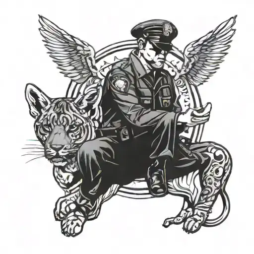 Cop owned submissive slave tattoo design idea