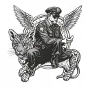 Cop owned submissive slave tattoo design idea