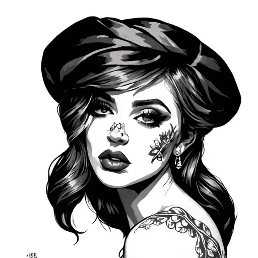 Prostitute tattoo design idea