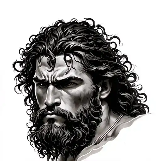 Samson from the bible tattoo design idea