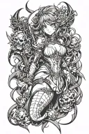 Sexy Albeda from the Overlord anime tattoo design idea