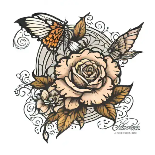 icuras with a quote the view from halfway down tattoo design idea