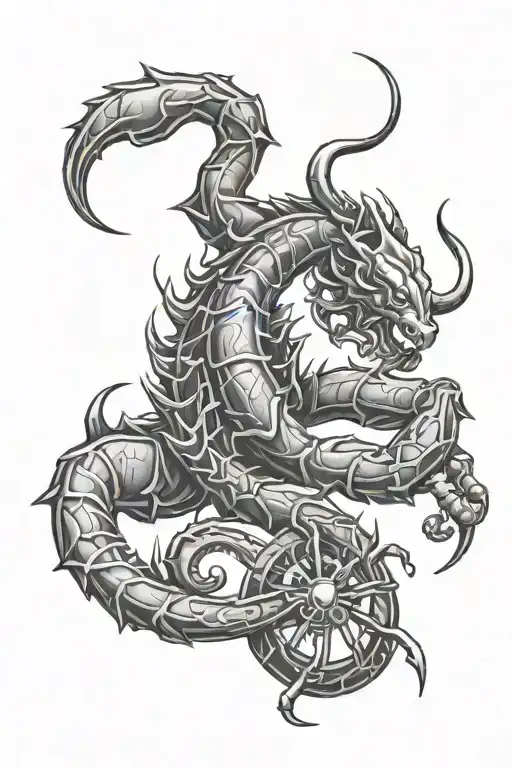Leo Scorpio cancer zodiac sign tattoo design idea