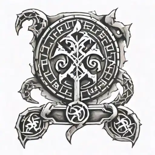 God Of War runes tattoo design idea