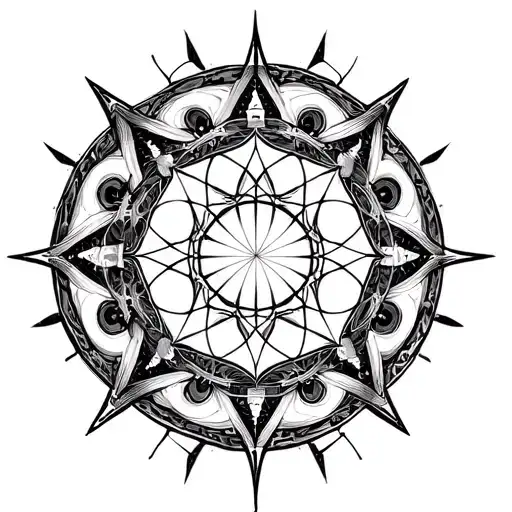 golden ratio double sacred geometry mandala design incorporating tattoo design idea