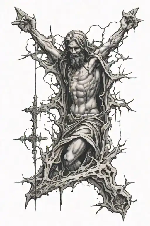 Golgotha tattoo design idea