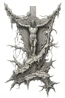 Golgotha tattoo design idea