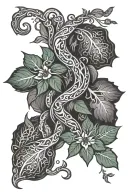 Ayahuasca vine tattoo design idea