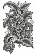 Ayahuasca vine tattoo design idea