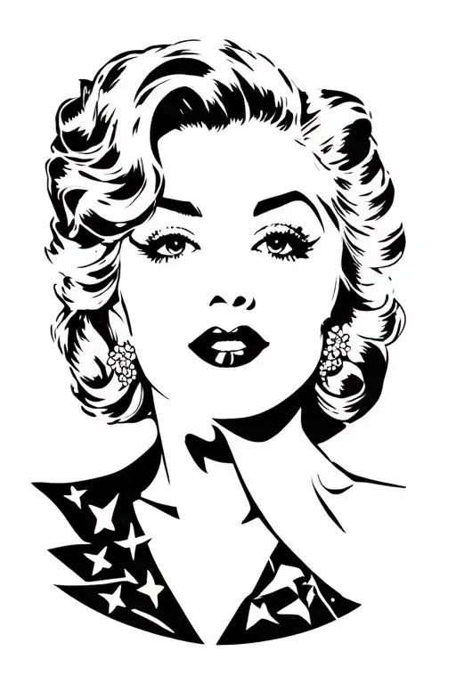 rockabilly estilo tattoo oldschool american woman tattoo design idea