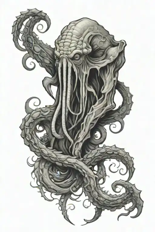 Cthulhu leg sleeve tattoo tattoo design idea