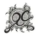 unique  word "turbo" calligraphy spelling tattoo design idea