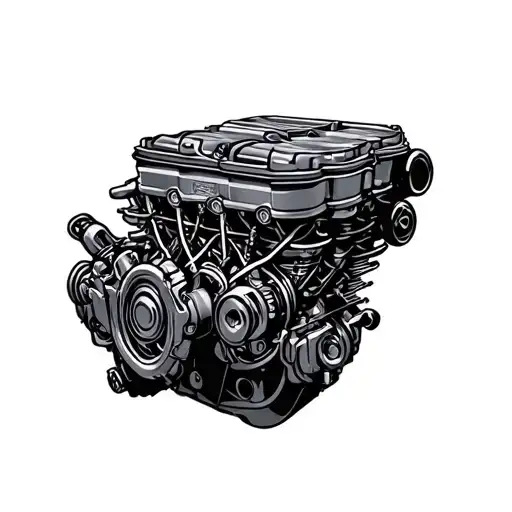 V8 Engine tattoo design idea