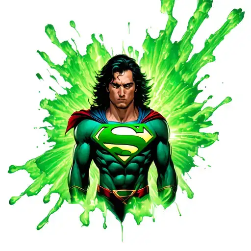 " The brat -His krypotonite " " The brat -His krypotonite " green Superman symbol  tattoo design idea
