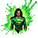 " The brat -His krypotonite " " The brat -His krypotonite " green Superman symbol  tattoo design idea