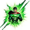 " The brat -His krypotonite " " The brat -His krypotonite " green Superman symbol  tattoo design idea