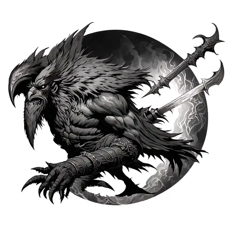 hellboy viking hunin munin tattoo design idea